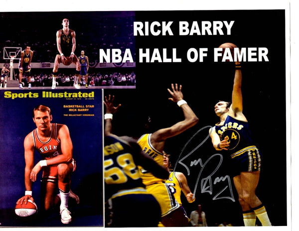 Rick Barry Signed 8x10 Photo Warriors