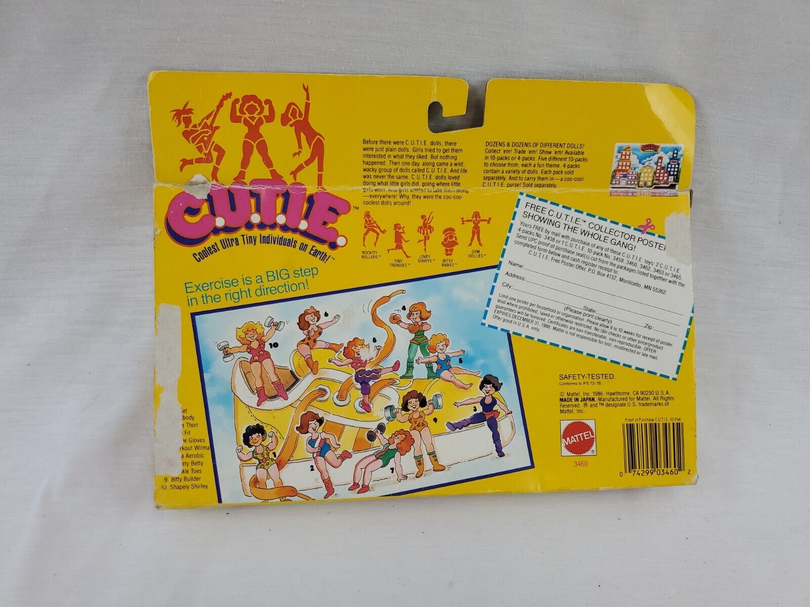 VINTAGE SEALED 1986 Mattel C.U.T.I.E. Gym Dollies Action Figures