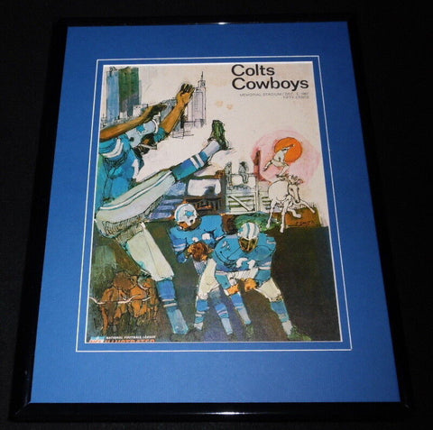 1967 Baltimore Colts vs Dallas Cowboys Framed 11x14 ORIGINAL Program Cover