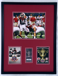 2009 Alabama Utah Sugar Bowl Framed 18x24 Photo Ticket & Program Display