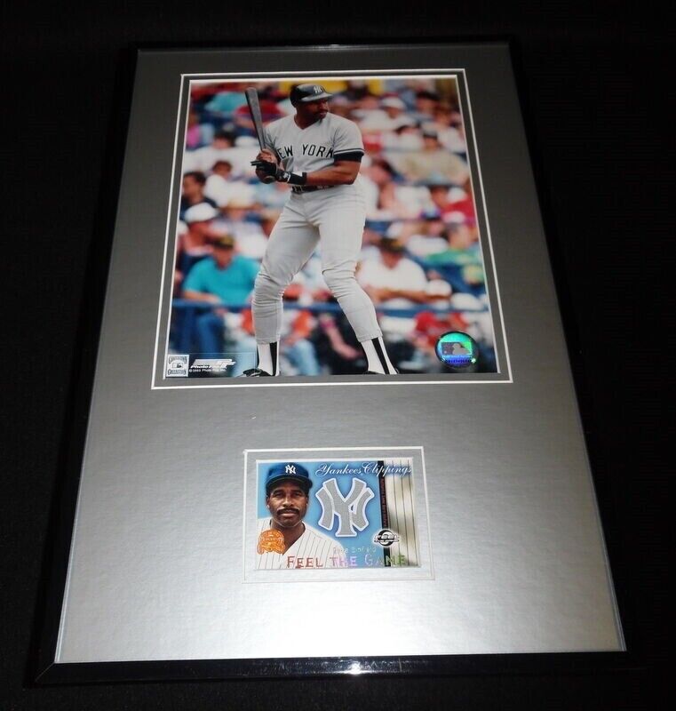 Dave Winfield Framed 11x17 Game Used Uniform & Photo Display Yankees