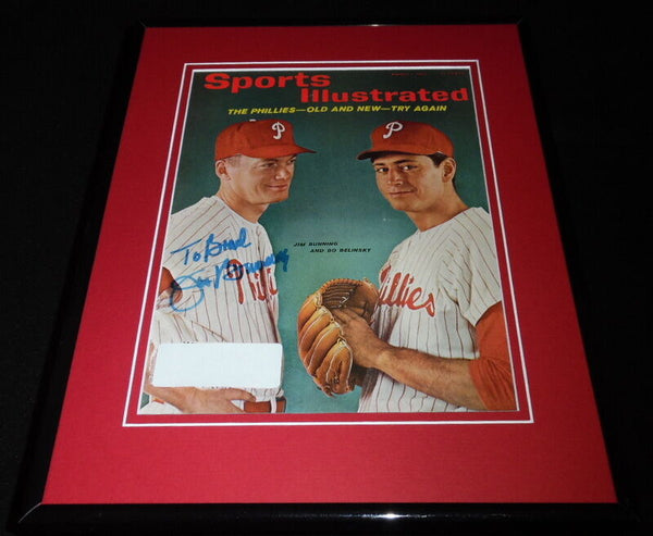 Jim Bunning Signed Framed 1965 Sports Illustrated Magazine Cover Phillies