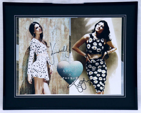 Kendall & Kylie Jenner Dual Signed Framed 16x20 Pacsun Poster Display