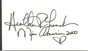 Heather Renee French Signed 3x5 Index Card Miss America 2000 Inscription