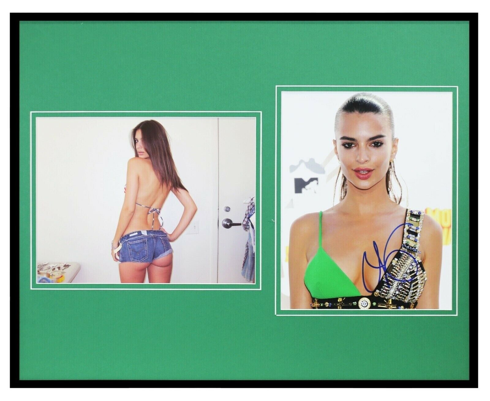 Emily Ratajkowski Signed Framed 16x20 Bikini Photo Display Gone Girl B