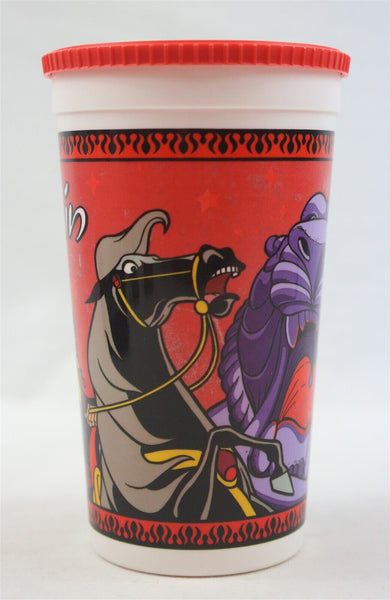 VINTAGE 1990s Disney Aladdin Burger King Large Plastic Cup w/ Lid