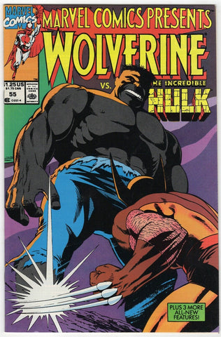 Marvel Comics Presents #55 ORIGINAL Vintage 1990 Marvel Comics Hulk Wolverine