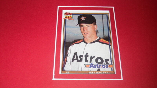 Jeff Bagwell Framed ORIGINAL 1991 Topps Rookie Card & Photo Set Astros