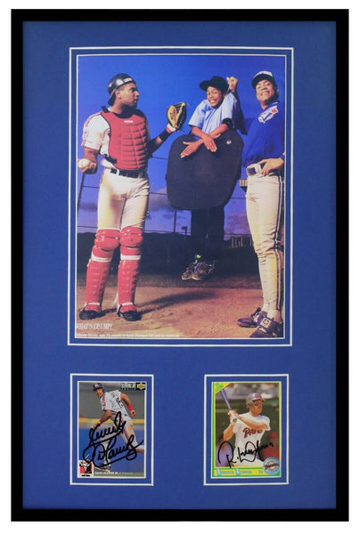 Roberto Alomar & Sandy Alomar Dual Signed Framed Photo Display Orioles Blue Jays