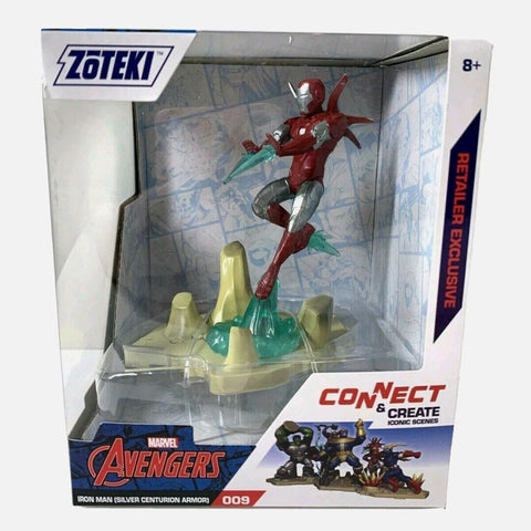 NEW SEALED 2020 Jazwares Zoteki Iron Man Silver Marvel Diorama Action Figure