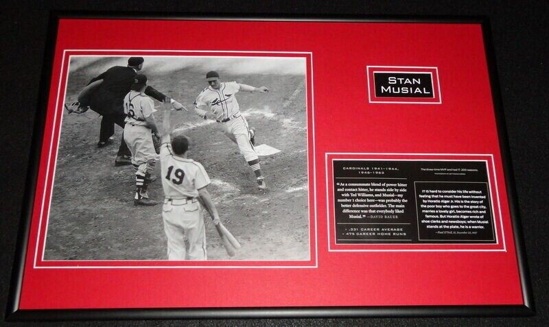 Stan Musial Framed 12x18 Photo Display Cardinals