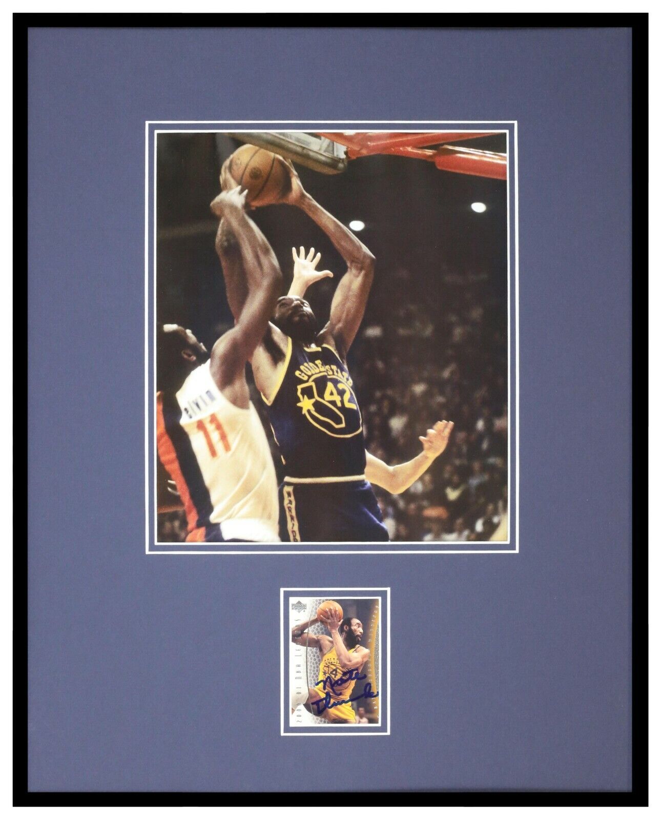 Nate Thurmond Signed Framed 16x20 Photo Display Warriors