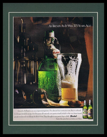 1990 Grolsch Beer 11x14 Framed ORIGINAL Vintage Advertisement