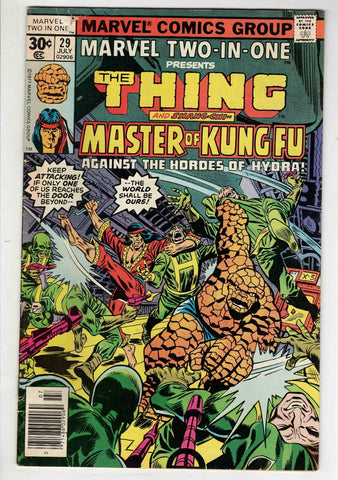 Marvel Two in One #29 VINTAGE 1977 Marvel Comics Thing Shang Chi