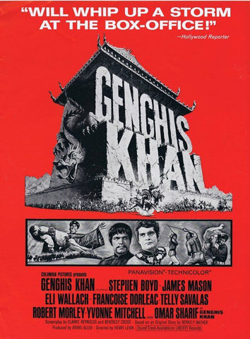 Genghis Khan 1965 ORIGINAL Vintage 9x12 Industry Ad Stephen Boyd Eli Wallach