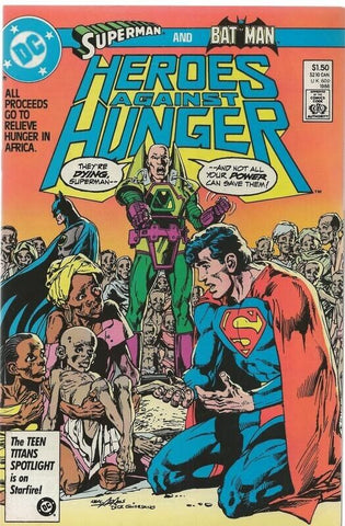 Heroes Against Hunger #1 ORIGINAL Vintage 1986 DC Comics Batman Superman