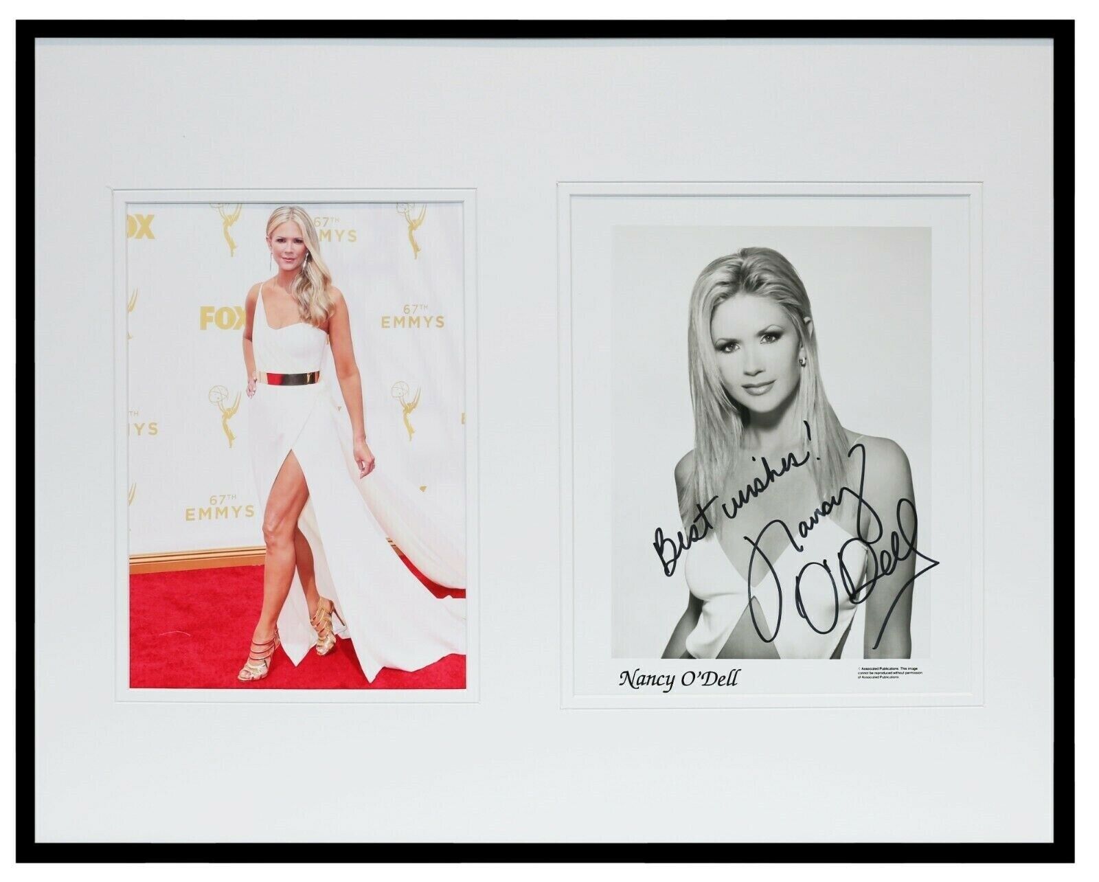 Nancy O'Dell Signed Framed 16x20 Photo Set Entertainment Tonight B