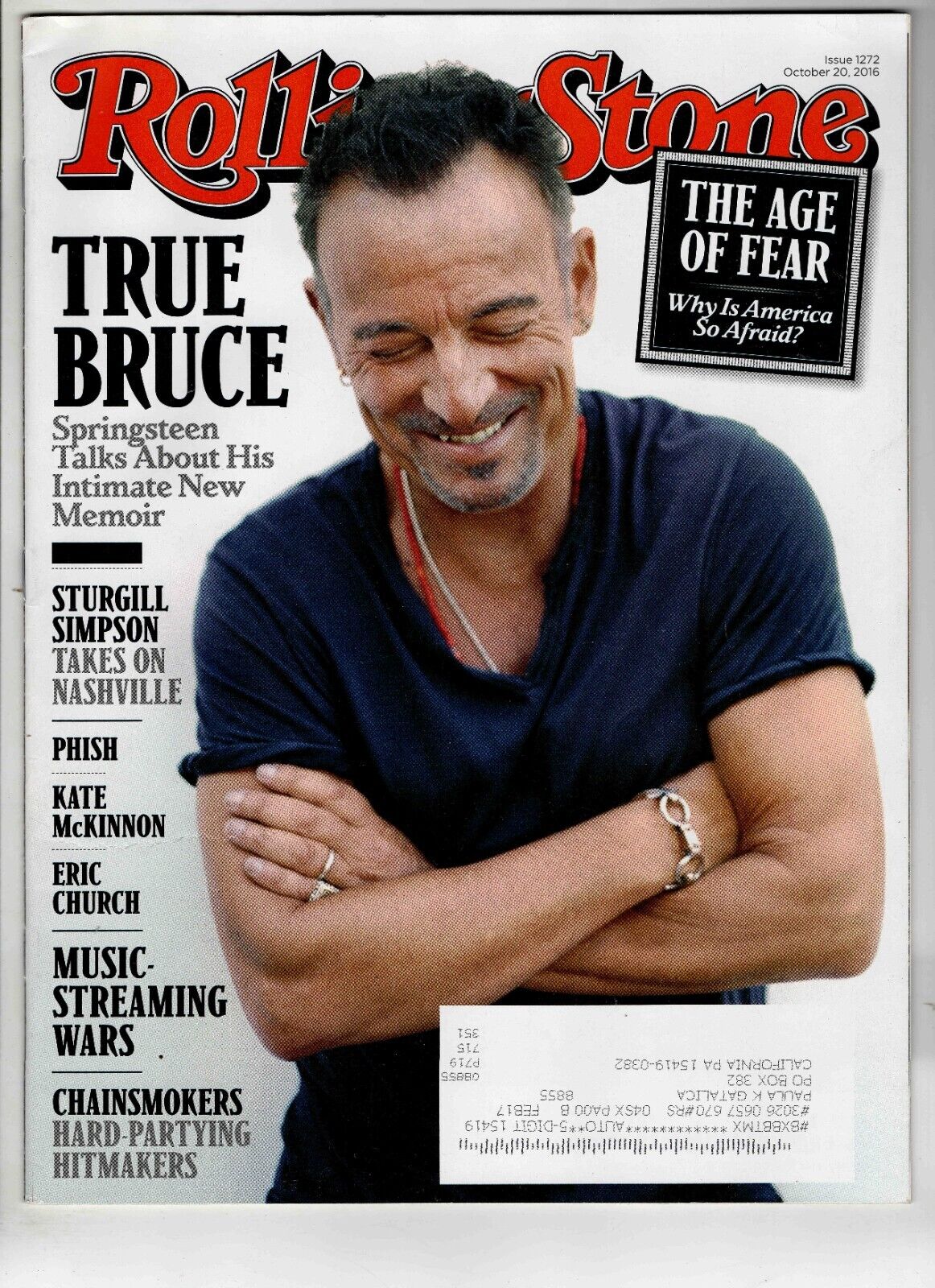 Oct 20 2016 Rolling Stone Magazine Bruce Springsteen Phish Eric Church