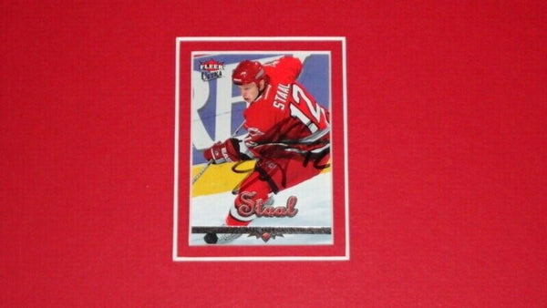 Eric Staal Signed Framed 11x17 Photo Display Hurricanes w/ Stanley Cup