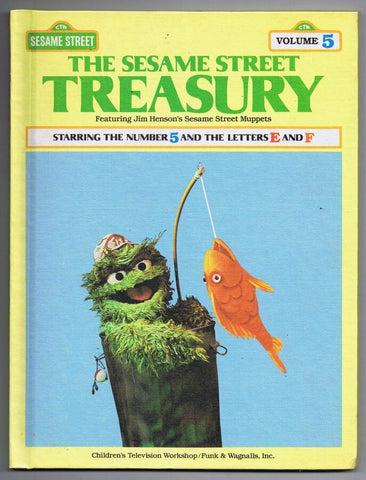 1983 Sesame Street Treasury Vol 5 ORIGINAL Vintage Hardcover Book Oscar Grouch