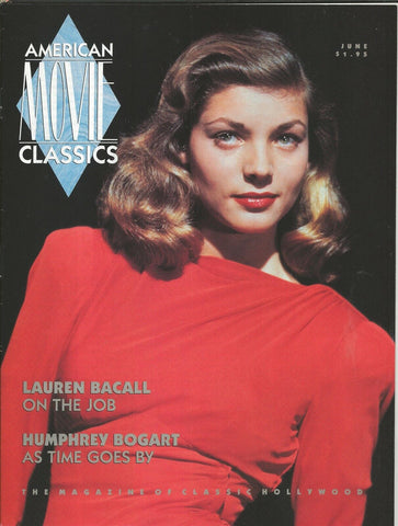 ORIGINAL Vintage June 1990 AMC Magazine Lauren Bacall Audrey Hepburn 