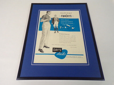 1959 Day's Slacks Framed 11x14 ORIGINAL Vintage Advertisement 