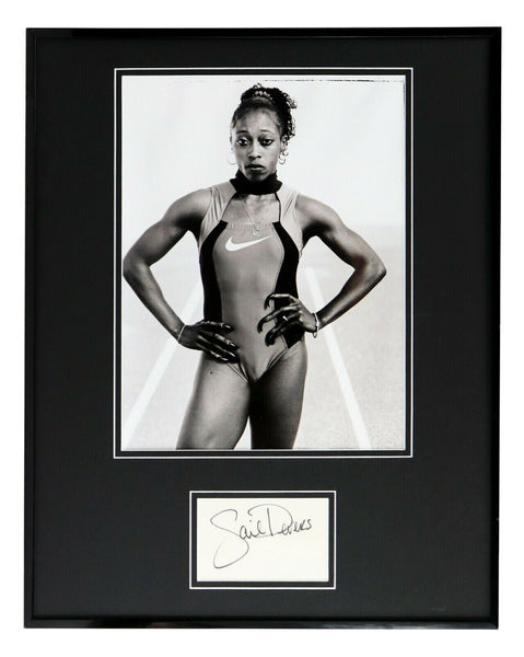 Gail Devers Signed Framed 16x20 Photo Display UCLA 