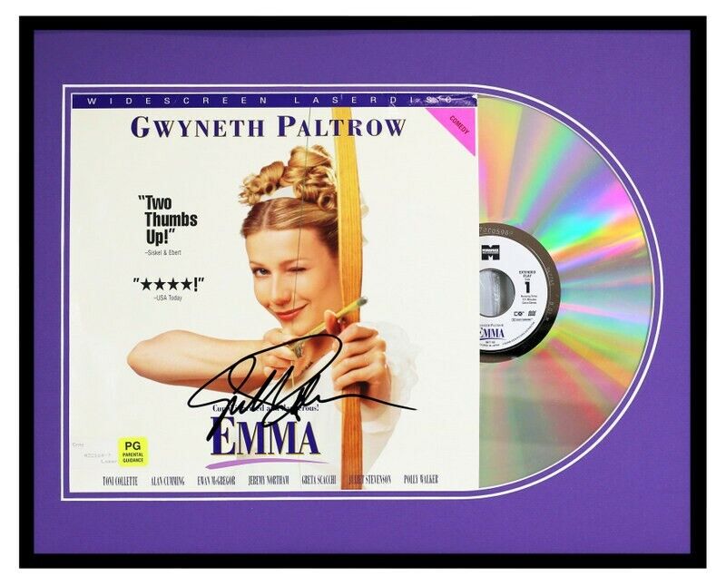 Gwyneth Paltrow Signed Framed 1996 Emma Laserdisc Display