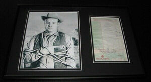 Tim Conway Signed Framed 1989 Lunch Receipt & Photo Display Carol Burnett Show