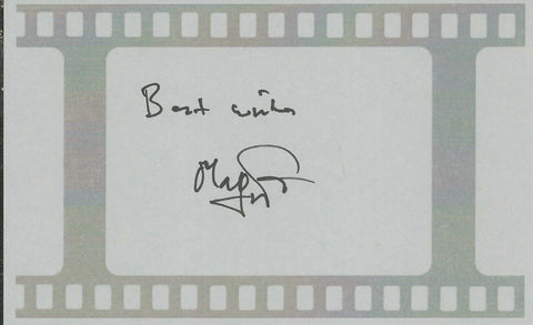 Monty Norman Signed Index Card James Bond Theme Song Composer