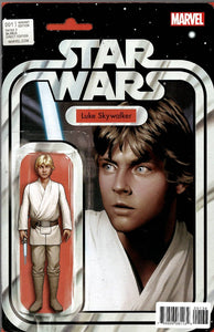 Star Wars #1 2015 Marvel Comics JTC Luke Skywalker Action Figure Cover