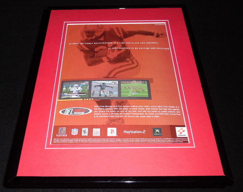 NFL Primetime 2002 PS2 XBox Framed 11x14 ORIGINAL Vintage Advertisement