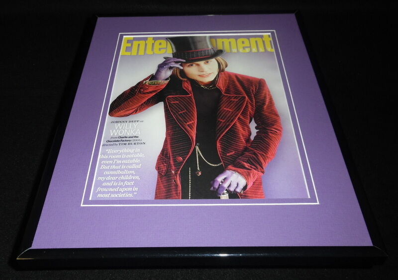 Johnny Depp as Willy Wonka Framed ORIGINAL 2010 Entertainment Weekly Cover