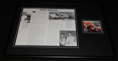 Junior Johnson Signed Framed 12x18 Photo Display 