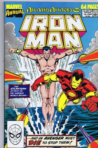 Iron Man Annual #10 ORIGINAL Vintage 1989 Marvel Comics Sub Mariner