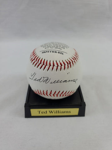 Ted Williams Record Breakers of Baseball Facsimile Signed Baseball