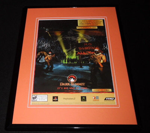 2001 Dark Summit PS2 XBox 11x14 Framed ORIGINAL Advertisement 