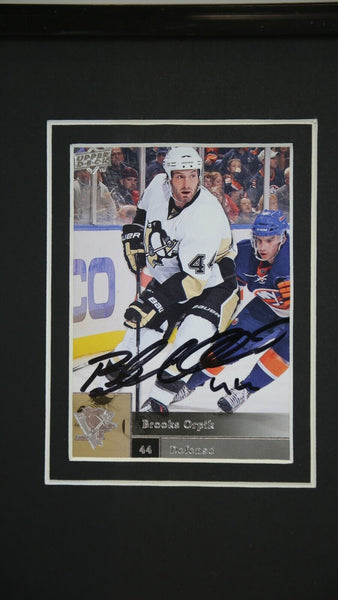 Brooks Orpik & Erik Cole Dual Signed Framed 11x17 Photo Display Penguins Canes