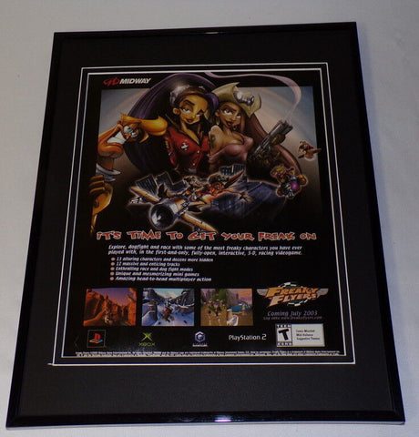 Freaky Flyers 2003 PS2 XBox Framed 11x14 ORIGINAL Vintage Advertisement 