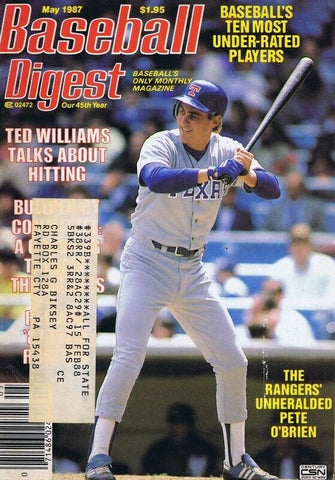 ORIGINAL Vintage May 1987 Baseball Digest Magazine Pete O'Brien