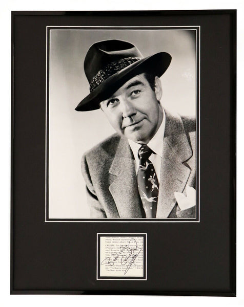 Broderick Crawford Signed Framed 16x20 Photo Display JSA 