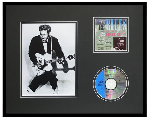 Chuck Berry Framed 16x20 Rolling Stone Cover + CD Display