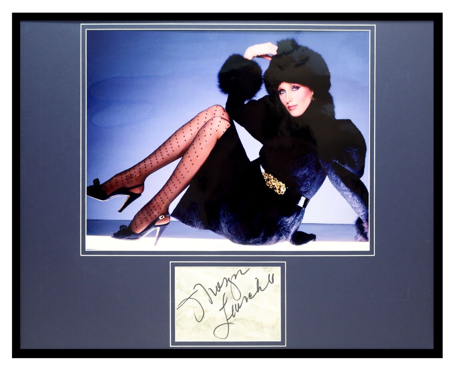 Morgan Fairchild Signed Framed 16x20 Stockings Photo Display Falcon Crest 