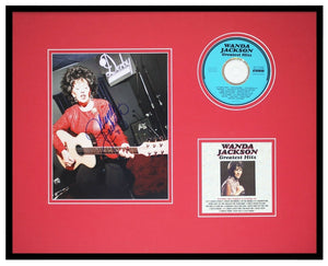 Wanda Jackson Signed Framed 16x20 Greatest Hits CD & Photo Display