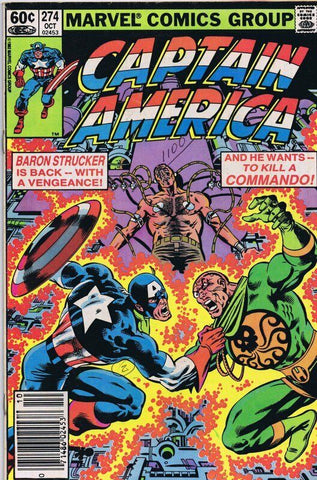 Captain America #274 ORIGINAL Vintage 1982 Marvel Comics Baron Strucker