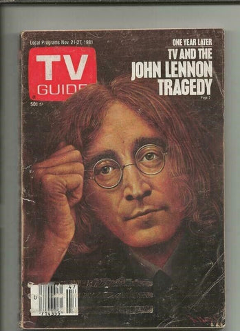 ORIGINAL Vintage November 21, 1981 TV Guide Magazine John Lennon First Cover