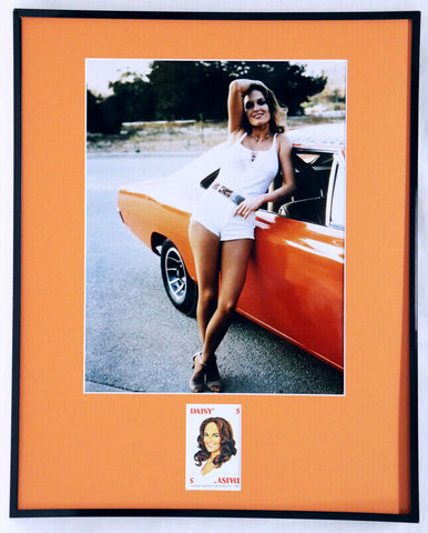 Catherine Bach 16x20 Framed Photo + VINTAGE 1981 Dukes of Hazzard Card Display