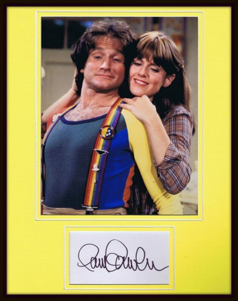 Pam Dawber Signed Framed 11x14 Photo Display Mork & Mindy w/ Robin Williams