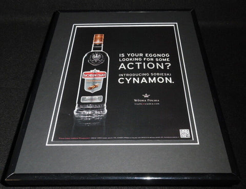 2011 Sobieski Cynamon Vodka Framed 11x14 ORIGINAL Advertisement