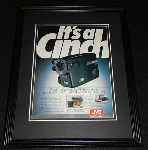 1987 JVC Camcorder Framed 11x14 ORIGINAL Advertisement 